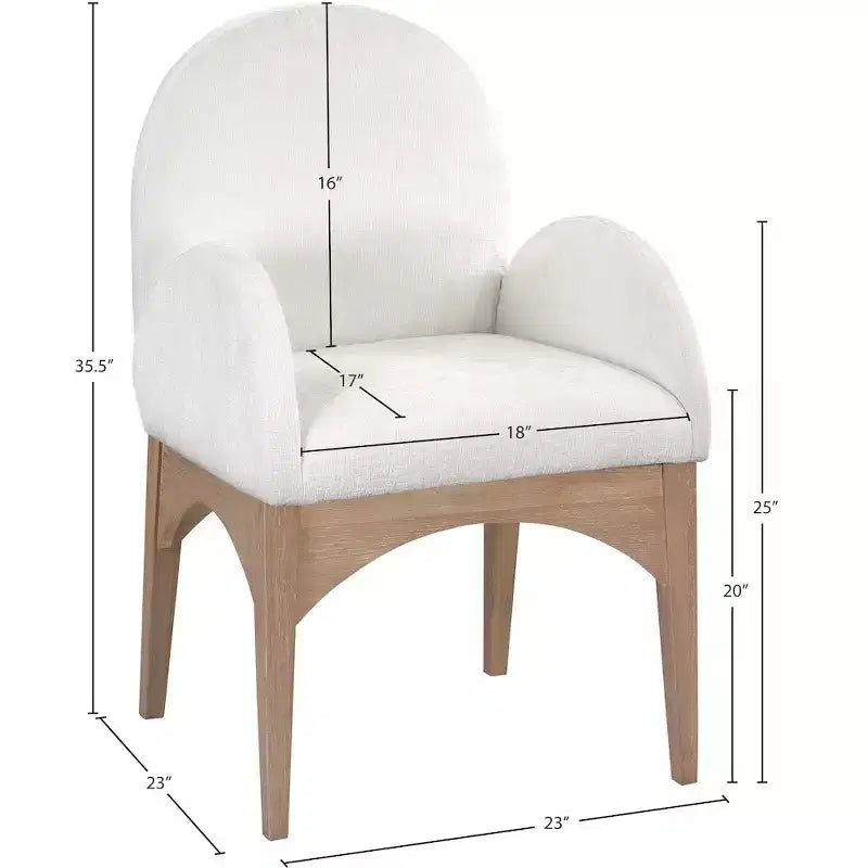 Meridian Furniture,Waldorf Chenille Fabric Dining Chair