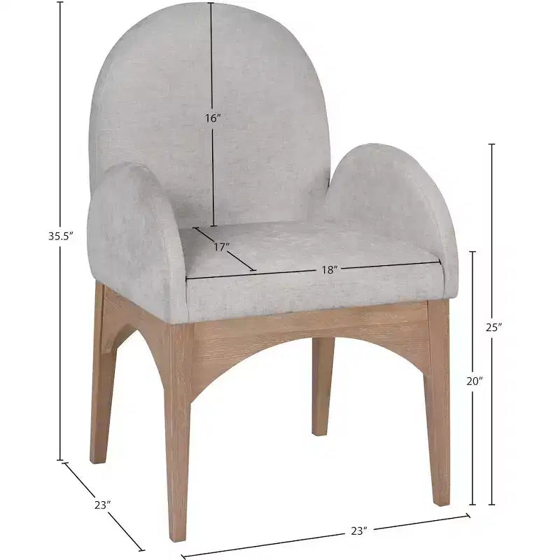 Meridian Furniture,Waldorf Chenille Fabric Dining Chair