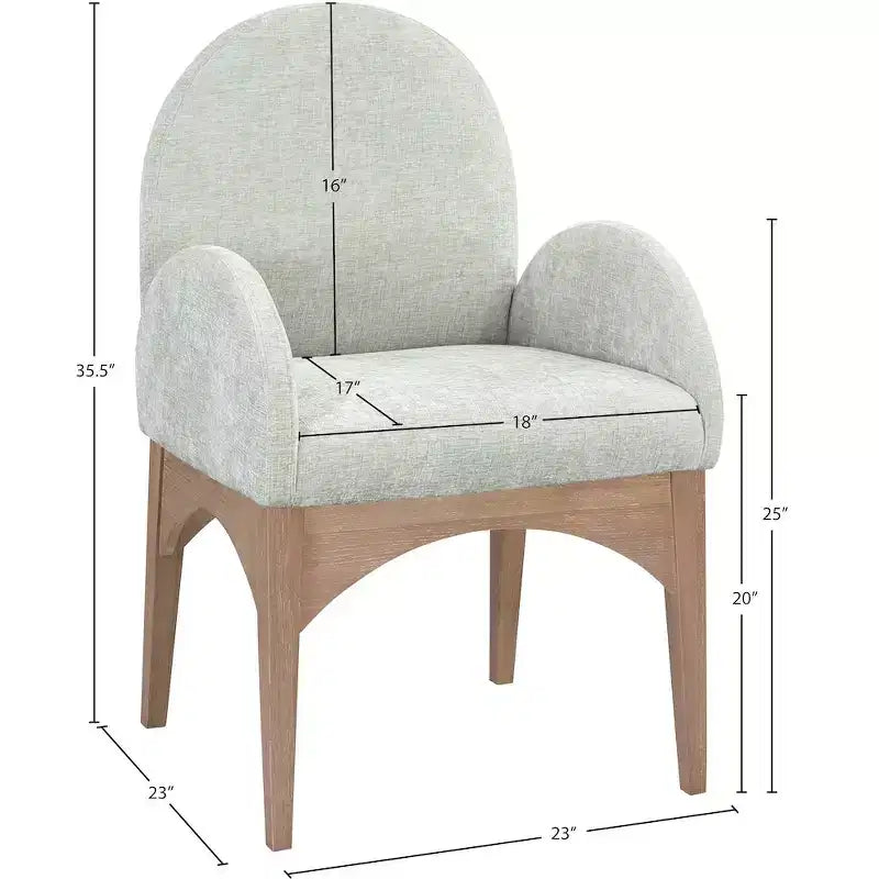 Meridian Furniture,Waldorf Chenille Fabric Dining Chair