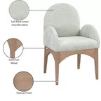 Meridian Furniture,Waldorf Chenille Fabric Dining Chair