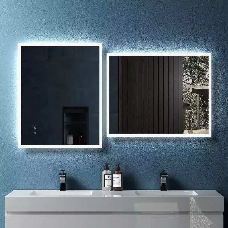 30x24 Inch LED Bathroom Mirror, Anti-Fog, Memory Function, Adjustable Brightness & Temperature, Wall Mounted Vanity Mirror