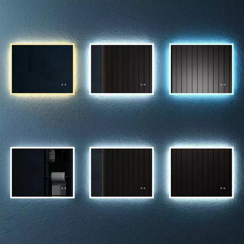 30x24 Inch LED Bathroom Mirror, Anti-Fog, Memory Function, Adjustable Brightness & Temperature, Wall Mounted Vanity Mirror