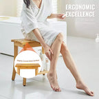 VEVOR Bamboo Shower Bench, 19.1 x 11.3 x 18.3 in, Waterproof Shower Stool Chair with Storage Shelf, 330lbs Load Capacity, Natural Bamboo