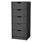 Okak Slim 5-Drawer Dresser Space-Efficient Storage with 25kg Total Capacity, Easy-Glide Drawers for Clothes, Toys Organization