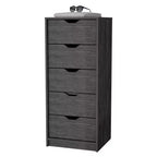 Okak Slim 5-Drawer Dresser Space-Efficient Storage with 25kg Total Capacity, Easy-Glide Drawers for Clothes, Toys Organization