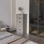Okak Slim 5-Drawer Dresser Space-Efficient Storage with 25kg Total Capacity, Easy-Glide Drawers for Clothes, Toys Organization