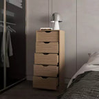 Okak Slim 5-Drawer Dresser Space-Efficient Storage with 25kg Total Capacity, Easy-Glide Drawers for Clothes, Toys Organization