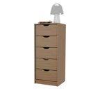 Okak Slim 5-Drawer Dresser Space-Efficient Storage with 25kg Total Capacity, Easy-Glide Drawers for Clothes, Toys Organization