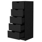 Okak Slim 5-Drawer Dresser Space-Efficient Storage with 25kg Total Capacity, Easy-Glide Drawers for Clothes, Toys Organization