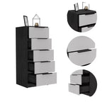Okak Slim 5-Drawer Dresser Space-Efficient Storage with 25kg Total Capacity, Easy-Glide Drawers for Clothes, Toys Organization