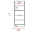 Okak Slim 5-Drawer Dresser Space-Efficient Storage with 25kg Total Capacity, Easy-Glide Drawers for Clothes, Toys Organization