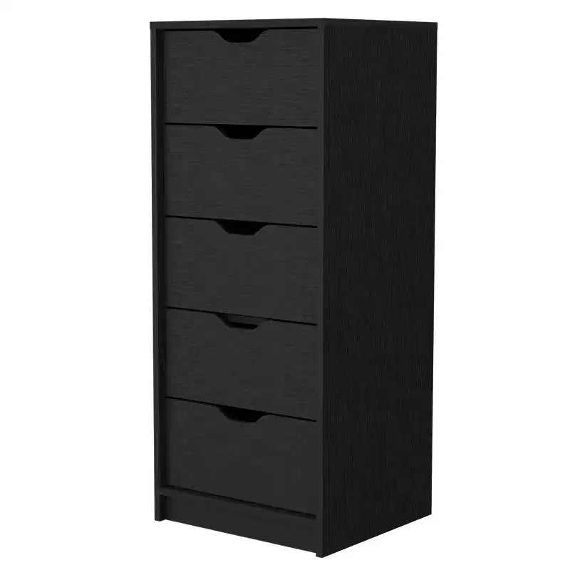 Okak Slim 5-Drawer Dresser Space-Efficient Storage with 25kg Total Capacity, Easy-Glide Drawers for Clothes, Toys Organization