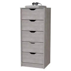 Okak Slim 5-Drawer Dresser Space-Efficient Storage with 25kg Total Capacity, Easy-Glide Drawers for Clothes, Toys Organization