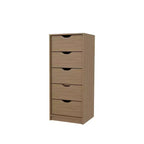 Okak Slim 5-Drawer Dresser Space-Efficient Storage with 25kg Total Capacity, Easy-Glide Drawers for Clothes, Toys Organization