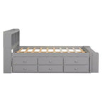 Whisen Full Bed with Bookcase Headboard & Storage