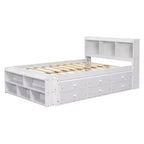 Whisen Full Bed with Bookcase Headboard & Storage