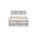 Whisen Full Bed with Bookcase Headboard & Storage