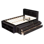 Whisen Full Bed with Bookcase Headboard & Storage