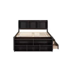 Whisen Full Bed with Bookcase Headboard & Storage