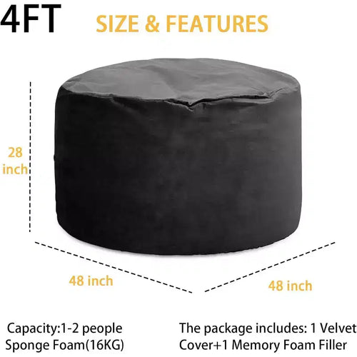 GustoWave Bean Bag Chair, Cozy Lazy Sofa for Adults Kids with Fillings