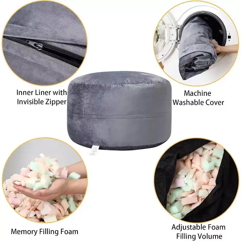 GustoWave Bean Bag Chair, Cozy Lazy Sofa for Adults Kids with Fillings