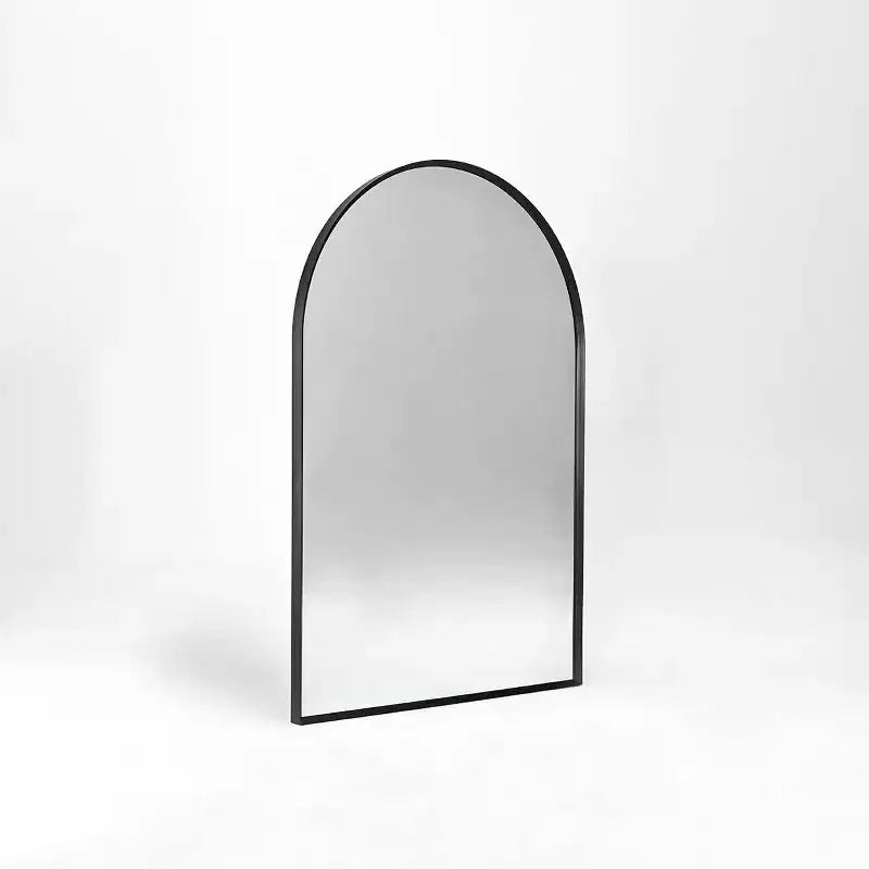 MAYEERTY 20x30 Metal Decorative Wall Mirror Framed Arched for Wall Black