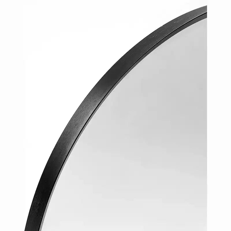 MAYEERTY 20x30 Metal Decorative Wall Mirror Framed Arched for Wall Black