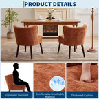 Acekool Modern Armless Chair - Plush Velvet Upholstery with Wooden Legs (Multiple Colors)