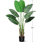 Acekool 48 Birds of Paradise Plant - Realistic Faux Banana Leaf Tree with Pot