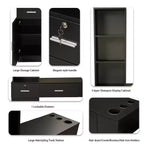 Sandinrayli Wall Mount Salon Barber Station for Hair Stylist,Hair Dressing Station with Storage Cabinet,Black
