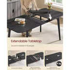 Modern Farmhouse Dining Table for 4-6 - Quick Assembly Kitchen Table with Heat-Resistant Top