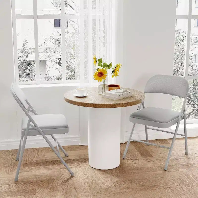 Folding Chairs with Padded Cushions, Hold Up to 350 Pounds, Suitable for Dining Room, Home Office, Indoor and Outdoor Events