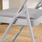 Folding Chairs with Padded Cushions, Hold Up to 350 Pounds, Suitable for Dining Room, Home Office, Indoor and Outdoor Events