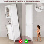 Acekool Tall Storage Cabinet with Glass Doors, Adjustable Shelves & Drawer, Slim Organizer for Kitchen, Bathroom, Living Room