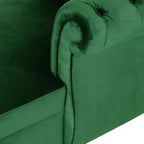 GDFStudio Harrisville Modern Glam Tufted Velvet Chaise Lounge with Accent Throw Pillow
