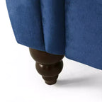 GDFStudio Harrisville Modern Glam Tufted Velvet Chaise Lounge with Accent Throw Pillow