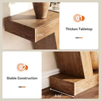 Extra-Long 2-Tier Farmhouse Console Sofa Table Minimalist Design, Narrow Entryway Accent, Stable Base, Easy Assembly, Wood Grain Finish