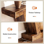 Extra-Long 2-Tier Farmhouse Console Sofa Table Minimalist Design, Narrow Entryway Accent, Stable Base, Easy Assembly, Wood Grain Finish