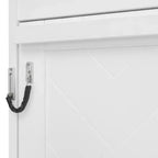 Queen Size Murphy Bed Foldable Bed Space-saving Wall Bed with Storage Shelves, White - ModernLuxe