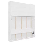 Queen Size Murphy Bed Foldable Bed Space-saving Wall Bed with Storage Shelves, White - ModernLuxe