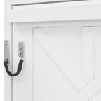 Queen Size Murphy Bed Foldable Bed Space-saving Wall Bed with Storage Shelves, White - ModernLuxe