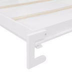 Queen Size Murphy Bed Foldable Bed Space-saving Wall Bed with Storage Shelves, White - ModernLuxe
