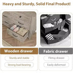 6 Drawer Dresser for Bedroom, 47 Wide Storage Chest, Modern Wooden Closet Organizer for Living Room, Entryway