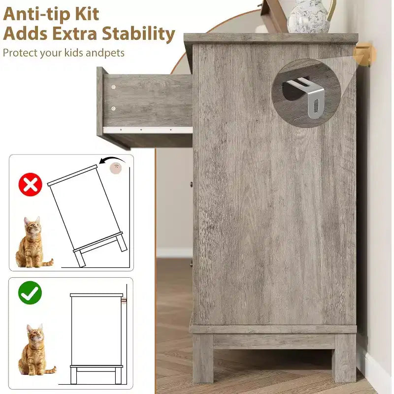 6 Drawer Dresser for Bedroom, 47 Wide Storage Chest, Modern Wooden Closet Organizer for Living Room, Entryway