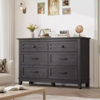 6 Drawer Dresser for Bedroom, 47 Wide Storage Chest, Modern Wooden Closet Organizer for Living Room, Entryway