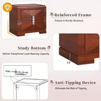 Christopher Knight Home Gruthal Mid-Century Modern Wooden Nightstand with 2 Drawers (Set of 2)