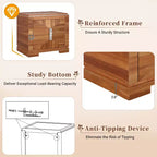 Christopher Knight Home Gruthal Mid-Century Modern Wooden Nightstand with 2 Drawers (Set of 2)