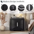 Christopher Knight Home Gruthal Mid-Century Modern Wooden Nightstand with 2 Drawers (Set of 2)