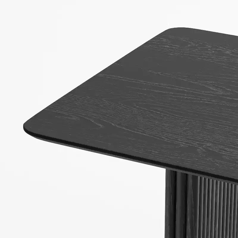 PexFix 79 x 33.5 Solid Wood Dining Table Modern Kitchen Table for 6-8 Farmhouse Style with Solid Wave Legs for Living Room Kitchen Home Office Black