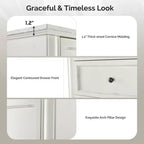 Karl Home 5-Drawer White MDF (Medium-Density Fiberboard) 28.74in. W Chest of Drawer